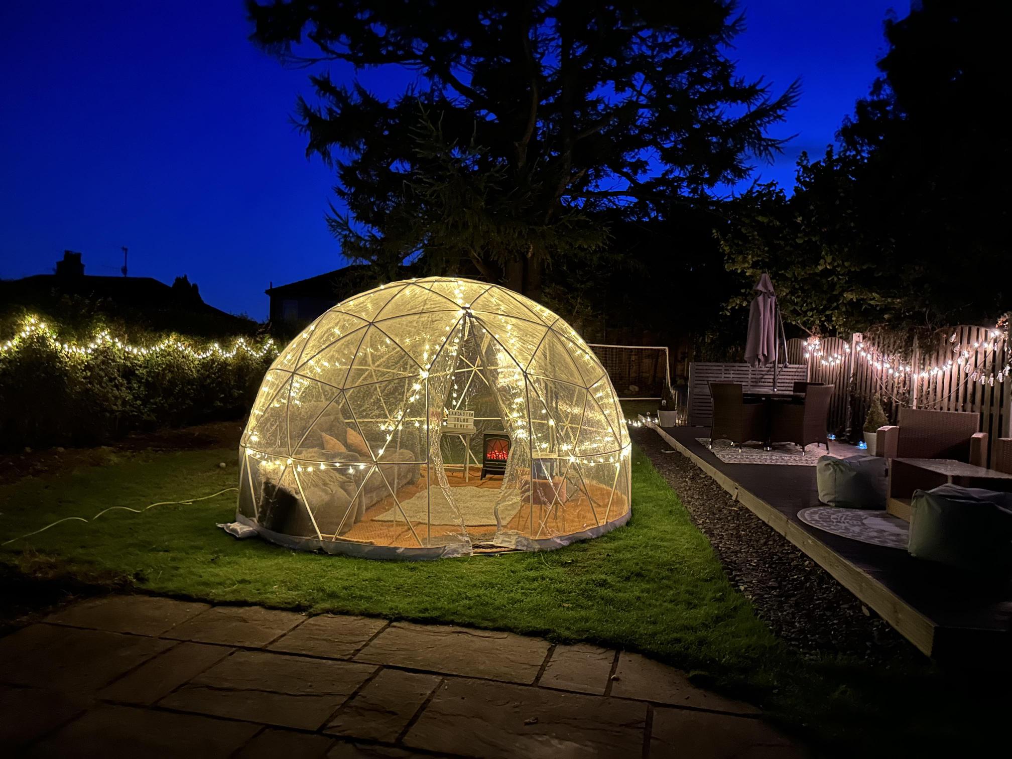 Outdoor cinema igloo experience