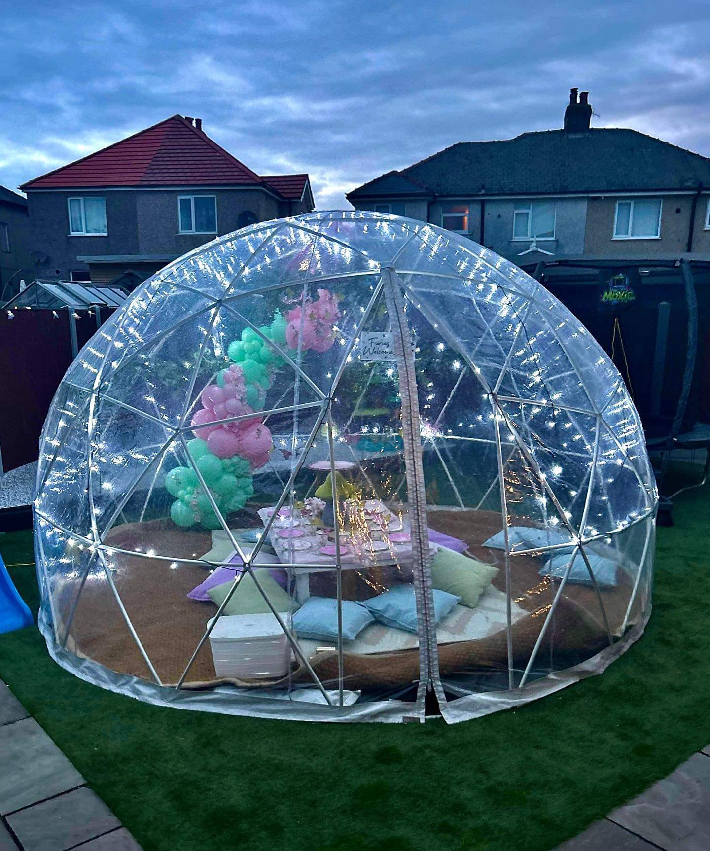 Igloo setup for outdoor party